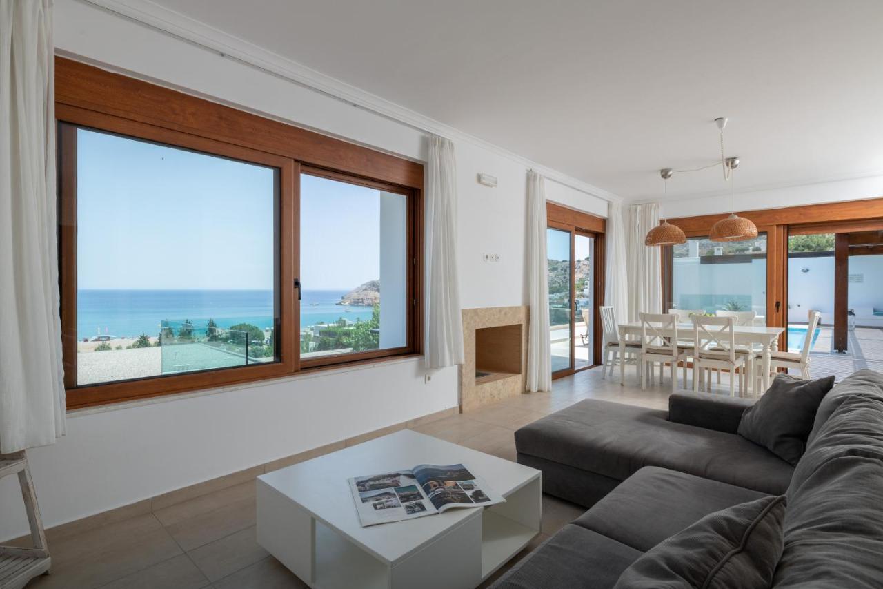 Villa Milena With Private Pool, Vlicha Beach Lindos Luaran gambar