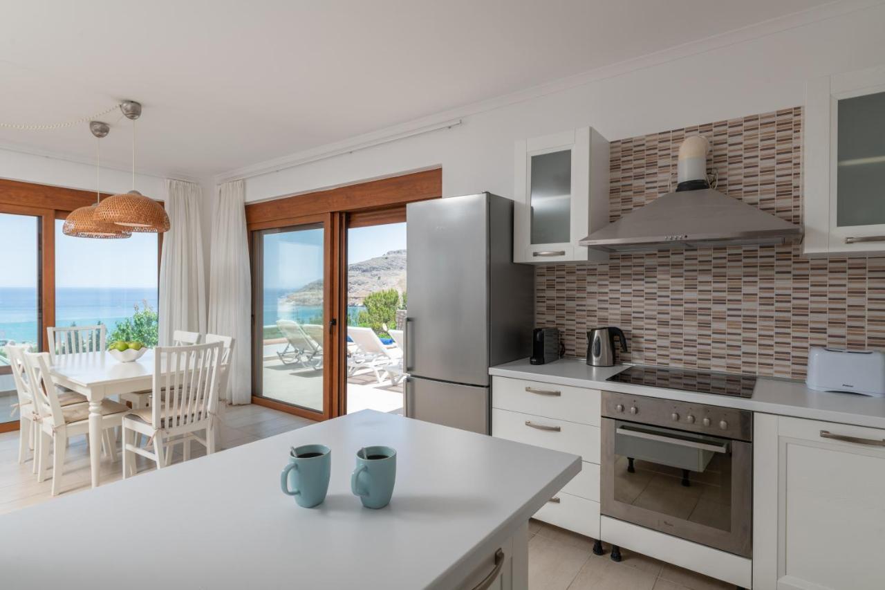 Villa Milena With Private Pool, Vlicha Beach Lindos Luaran gambar